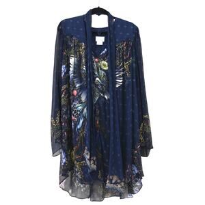 Camilla Blue Southern Twilight 2PC Short Silk Dress Size XS Bohemian